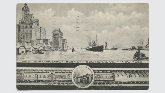 The New McAdoo Tunnel. Postmark August 28, 1911.